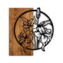 Wallity Flowers Escultura de pared en nogal y negro
